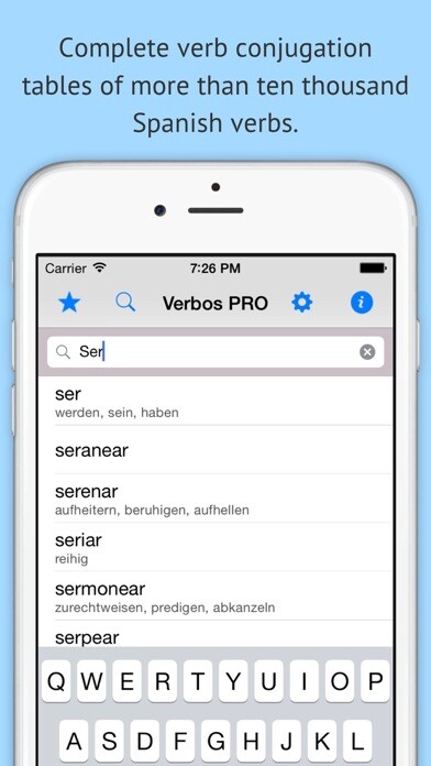Emulate iPhone app 10000 spanish verbs PRO using MyAndroid Emulate iPhone app 10000 spanish verbs PRO using MyAndroid