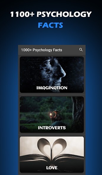 Run android online APK 1000+ Psychology Facts OFFLINE from MyAndroid or emulate 1000+ Psychology Facts OFFLINE using MyAndroid