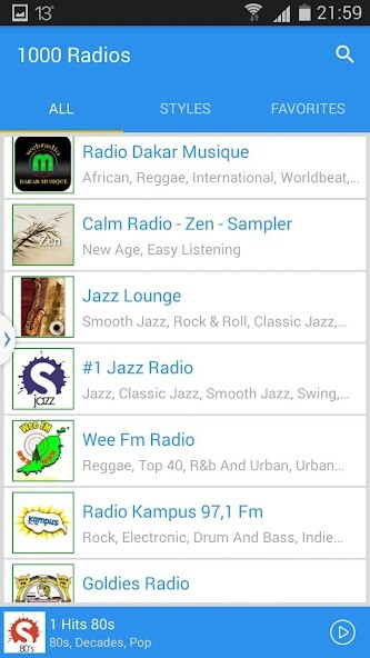 Run android online APK 1000 Radios from MyAndroid or emulate 1000 Radios using MyAndroid