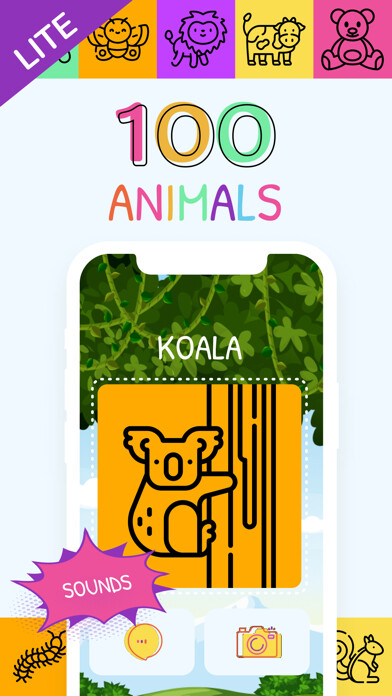 Emulate iPhone app 100 Animals Lite using MyAndroid