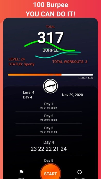 Emulate iPhone app 100 Burpee workout 2021 using MyAndroid Emulate iPhone app 100 Burpee workout 2021 using MyAndroid