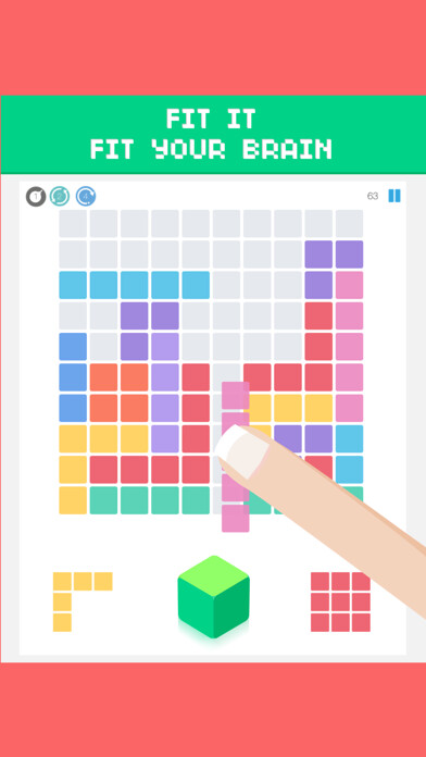 Emulate iPhone app 100 Cube - 1010 Puzzle Brain Tether Please using MyAndroid