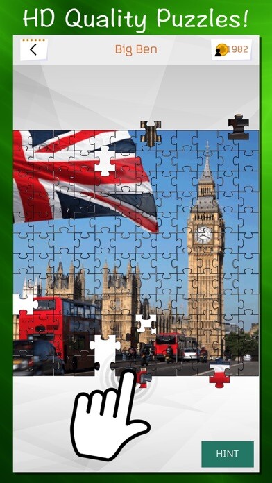 Emulate iPhone app 100 Jigsaw Puzzles using MyAndroid