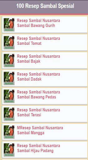 Run android online APK 100 Resep Sambal Nusantara from MyAndroid or emulate 100 Resep Sambal Nusantara using MyAndroid