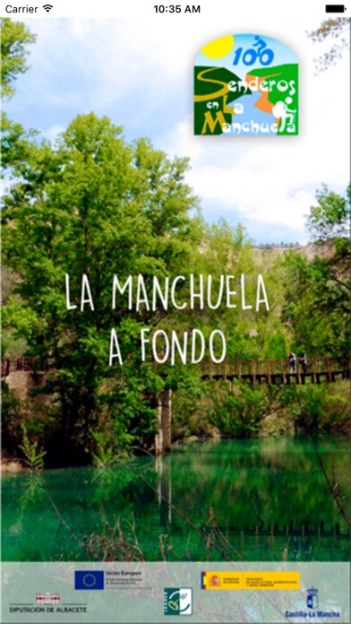 Emulate iPhone app 100 Senderos en la Manchuela using MyAndroid