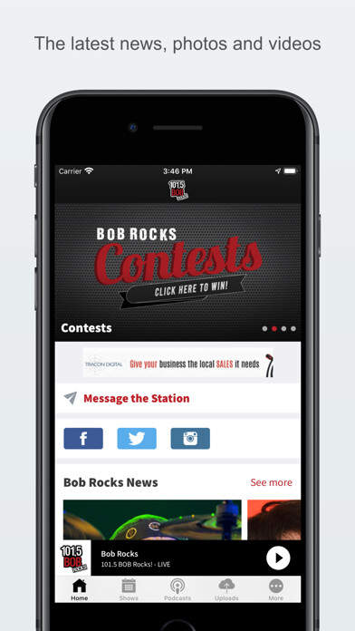 Emulate iPhone app 101.5 Bob Rocks using MyAndroid Emulate iPhone app 101.5 Bob Rocks using MyAndroid