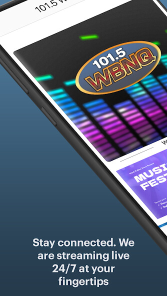 Emulate iPhone app 101.5 WBNQ using MyAndroid