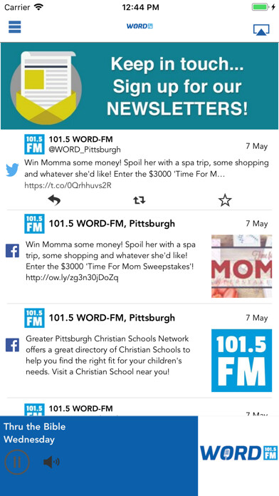 Emulate iPhone app 101.5 WORD-FM using MyAndroid Emulate iPhone app 101.5 WORD-FM using MyAndroid