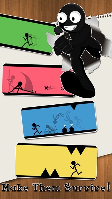 Emulate iPhone app 101 Make Them Survive - Stickman Run Jump Fight using MyAndroid