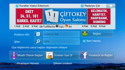 Emulate iPhone app 101 Okey Domino hakkarim.net using MyAndroid