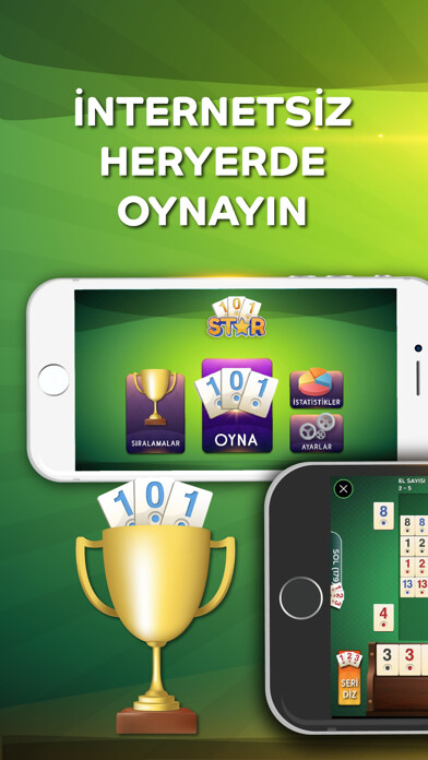 Emulate iPhone app 101 Okey Star ( İnternetsiz ) using MyAndroid
