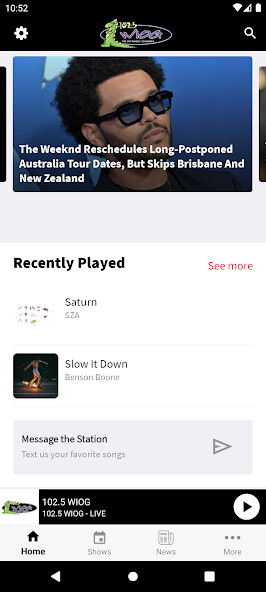 Emulate iPhone app 102.5 WIOG using MyAndroid Emulate iPhone app 102.5 WIOG using MyAndroid