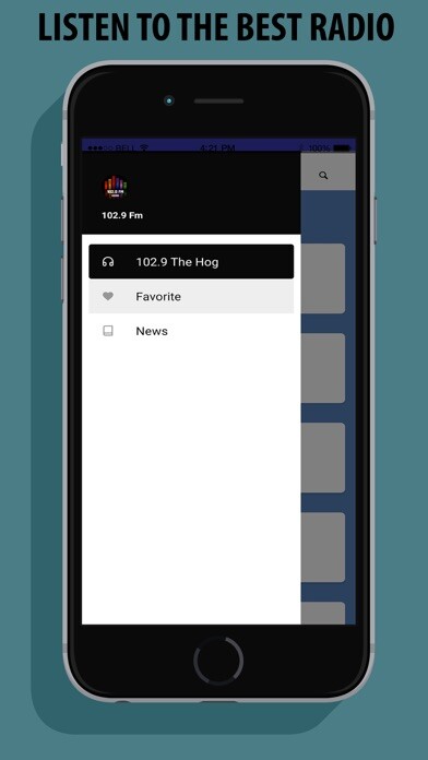Emulate iPhone app 102.9 The Hog Radio Rock Fm using MyAndroid Emulate iPhone app 102.9 The Hog Radio Rock Fm using MyAndroid