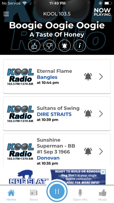 Emulate iPhone app 103.5 Kool Radio using MyAndroid Emulate iPhone app 103.5 Kool Radio using MyAndroid