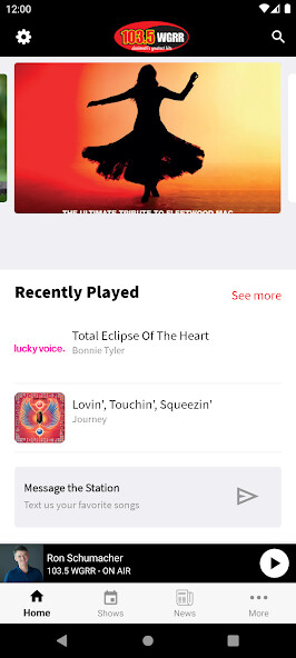 Emulate iPhone app 103.5 WGRR using MyAndroid