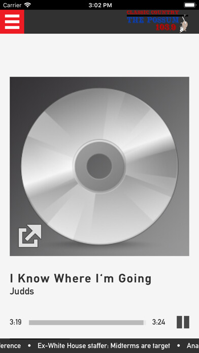 Emulate iPhone app 103.9 The Possum using MyAndroid