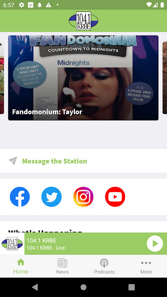 Emulate iPhone app 104.1 KRBE using MyAndroid Emulate iPhone app 104.1 KRBE using MyAndroid