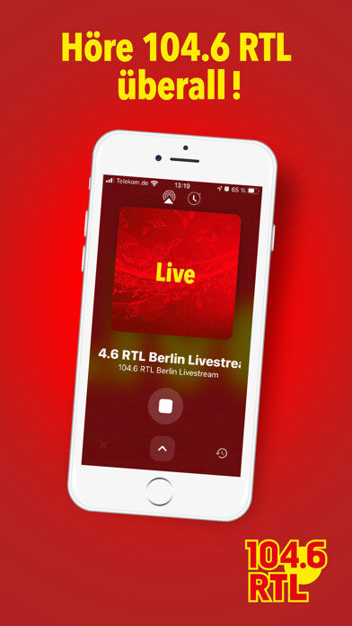 Emulate iPhone app 104.6 RTL Radio Berlin using MyAndroid Emulate iPhone app 104.6 RTL Radio Berlin using MyAndroid