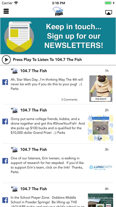 Emulate iPhone app 104.7 The Fish using MyAndroid Emulate iPhone app 104.7 The Fish using MyAndroid