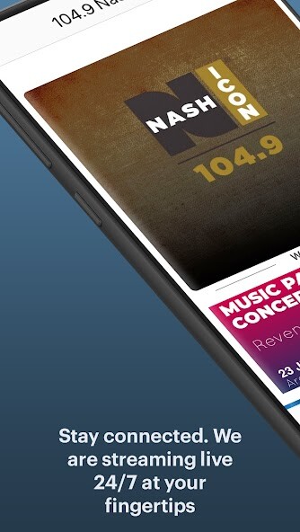 Emulate iPhone app 104.9 Nash Icon using MyAndroid