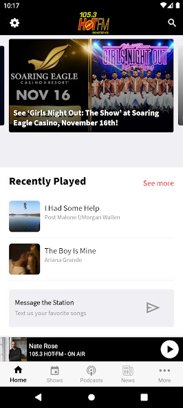 Emulate iPhone app 105.3 HOT-FM using MyAndroid Emulate iPhone app 105.3 HOT-FM using MyAndroid