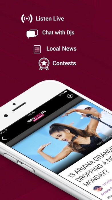 Emulate iPhone app 105.3 KISS FM - Tri-Cities using MyAndroid Emulate iPhone app 105.3 KISS FM - Tri-Cities using MyAndroid