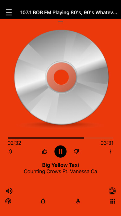 Emulate iPhone app 107.1 Bob FM Redding using MyAndroid