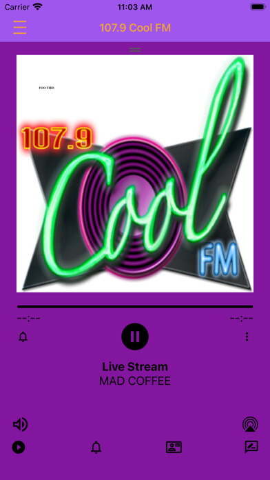 Emulate iPhone app 107.9 COOL-FM using MyAndroid