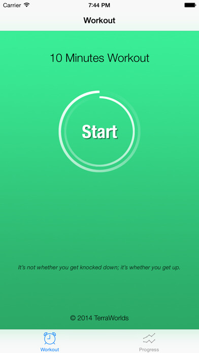 Emulate iPhone app 10 Minutes Workout using MyAndroid