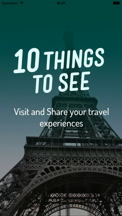 Emulate iPhone app 10 Things To See : Guide des lieux à visiter using MyAndroid