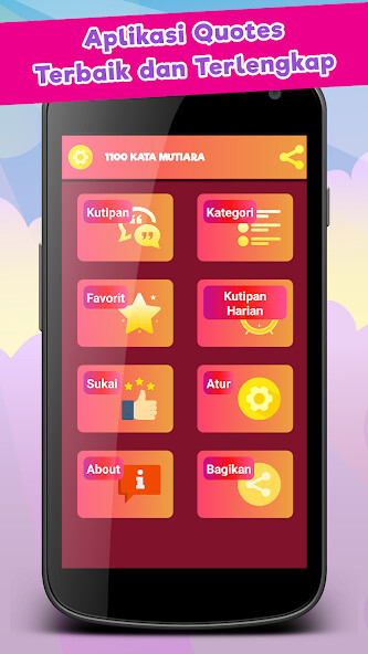 Emulate iPhone app 1100 Kata Mutiara using MyAndroid