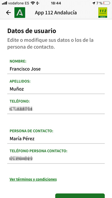 Emulate iPhone app 112 Emergencias Andalucía using MyAndroid Emulate iPhone app 112 Emergencias Andalucía using MyAndroid