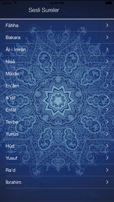 Emulate iPhone app 114 Sesli Sure using MyAndroid