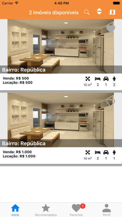 Emulate iPhone app 123 Aluguei App using MyAndroid