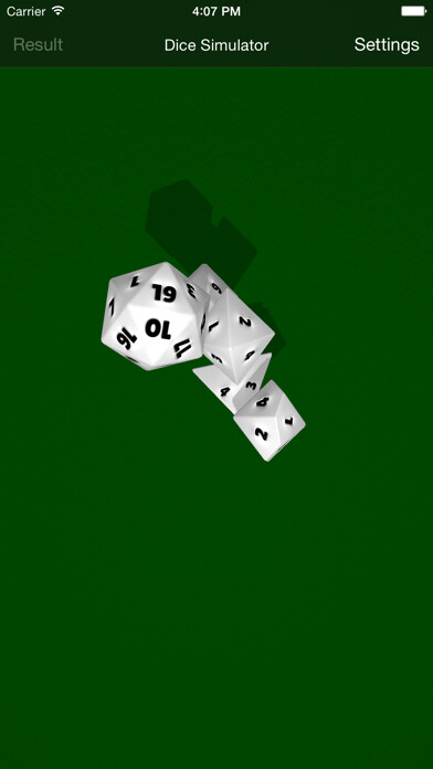 Emulate iPhone app 123 Nice Dice Simulator using MyAndroid