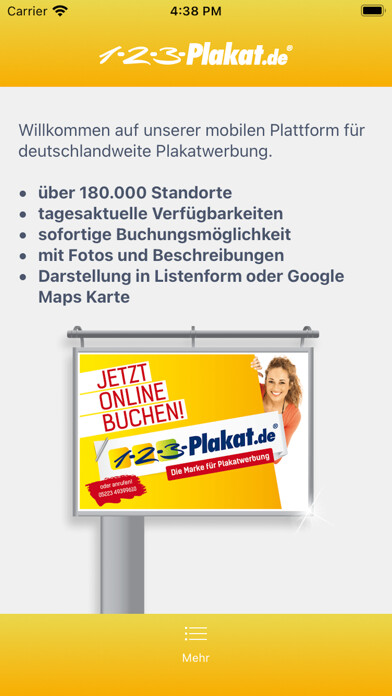 Emulate iPhone app 1-2-3-Plakat.de using MyAndroid Emulate iPhone app 1-2-3-Plakat.de using MyAndroid