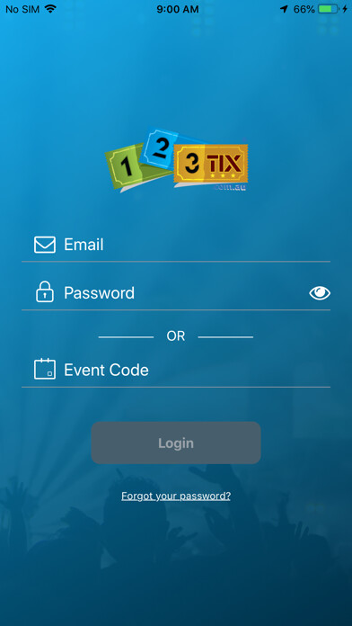 Emulate iPhone app 123 Tix Ticket Scanner using MyAndroid