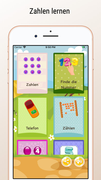Emulate iPhone app 123 Zahlen lernen using MyAndroid Emulate iPhone app 123 Zahlen lernen using MyAndroid
