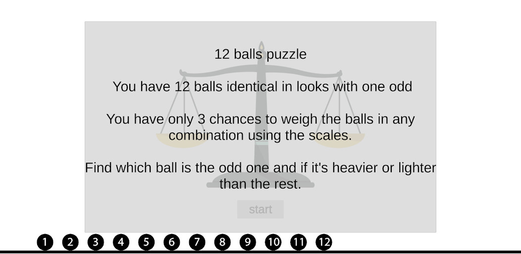 Run android online APK 12 balls puzzle from MyAndroid or emulate 12 balls puzzle using MyAndroid