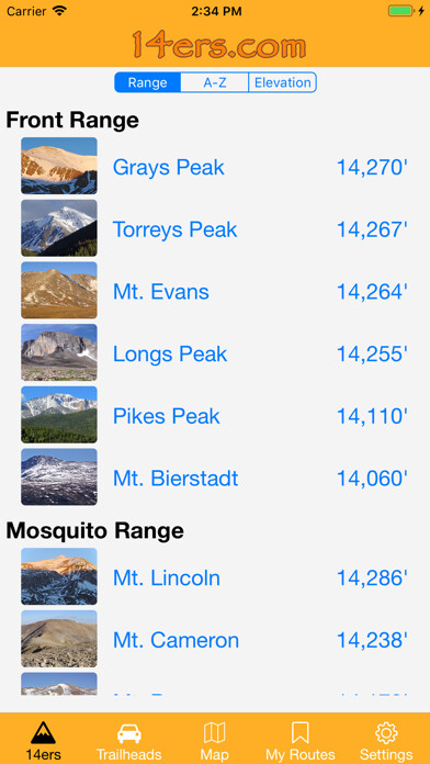 Emulate iPhone app 14ers.com using MyAndroid Emulate iPhone app 14ers.com using MyAndroid