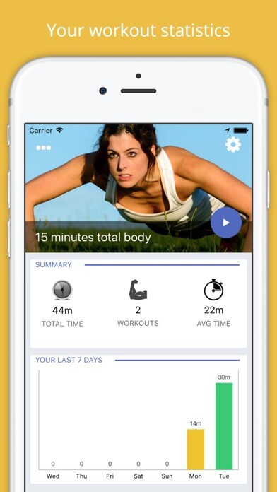 Emulate iPhone app 15 Minute Total Body Active using MyAndroid