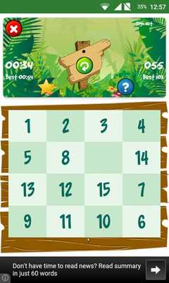 Emulate Android APK 15 Number Puzzle Game