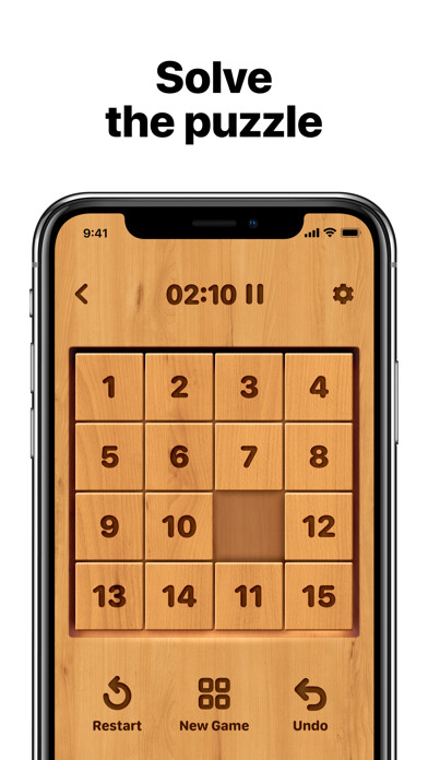 Emulate iPhone app 15 Puzzle: Classic Number Game using MyAndroid