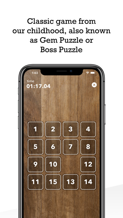 Emulate iPhone app 15 Puzzle - Number Puzzle Game using MyAndroid