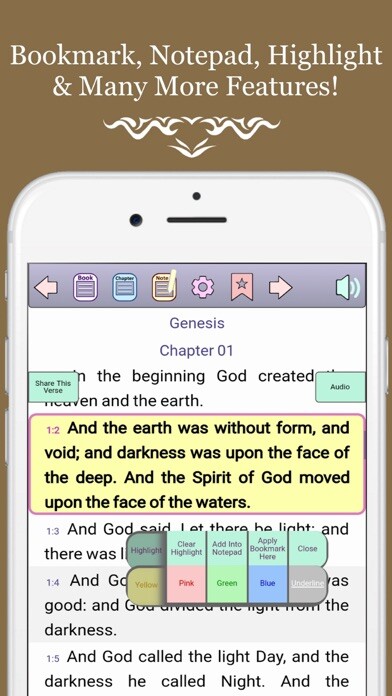 Emulate iPhone app 1611 King James Bible PRO using MyAndroid