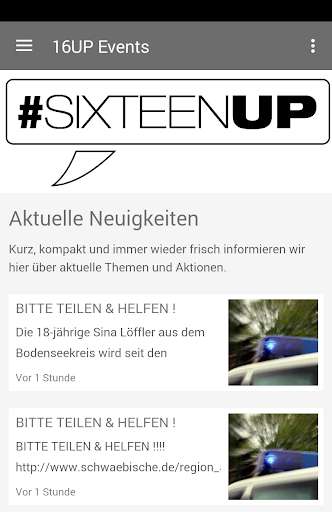 Run android online APK 16 UP Events Ravensburg from MyAndroid or emulate 16 UP Events Ravensburg using MyAndroid