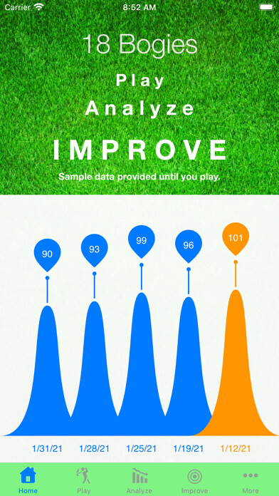 Emulate iPhone app 18Bogies Golf Stats Tracker using MyAndroid Emulate iPhone app 18Bogies Golf Stats Tracker using MyAndroid