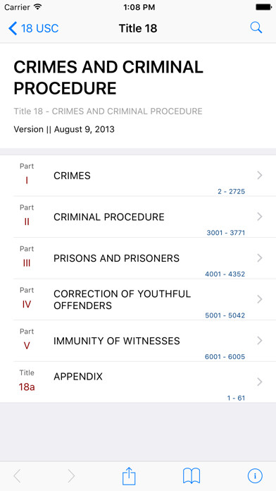 Emulate iPhone app 18 USC - Crimes and Criminal Procedure (LawStack) using MyAndroid Emulate iPhone app 18 USC - Crimes and Criminal Procedure (LawStack) using MyAndroid