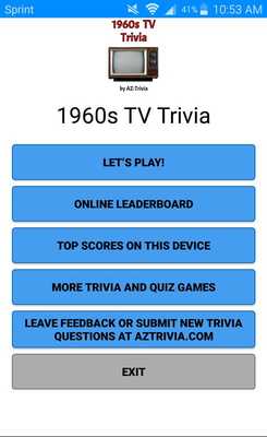 Emulate Android APK 1960s TV Trivia Emulate Android APK 1960s TV Trivia