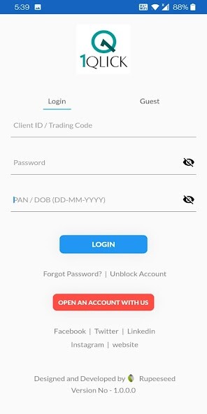 Run android online APK 1Qlick : Stocks, Demat  MF from MyAndroid or emulate 1Qlick : Stocks, Demat  MF using MyAndroid
